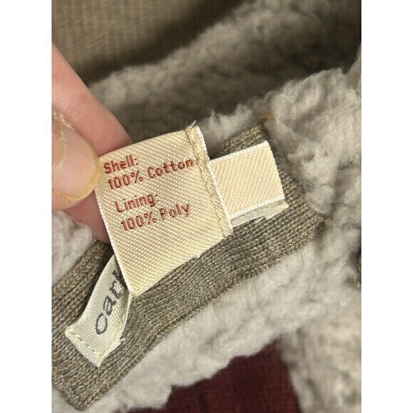 Carbon 2 Cobalt Men's XL Sherpa Fleece Lined Jacket Tan Gray Full Zip Sweater - Picture 6 of 8